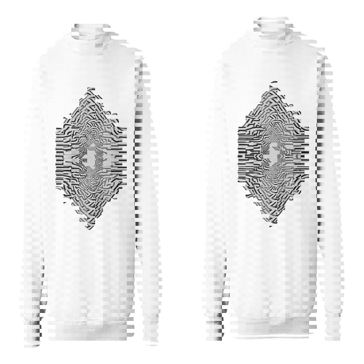 Optical Illusion Hallucination Visual Graphic Art Raglan Baseball Tee Sweatshirt
