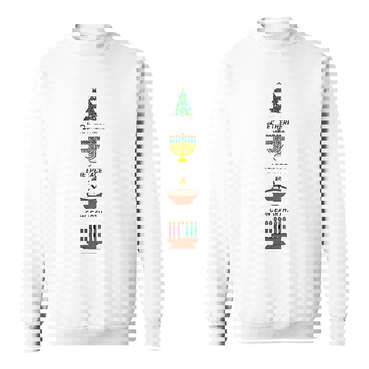Peace On Earth Multicultural Holiday Diversity Symbols Sweatshirt