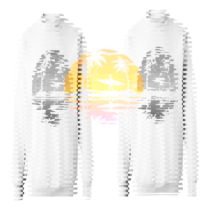 Playaeranoacaciones Palmas Puesta Del Sol Surfero Surf Camisa de entrenamiento
