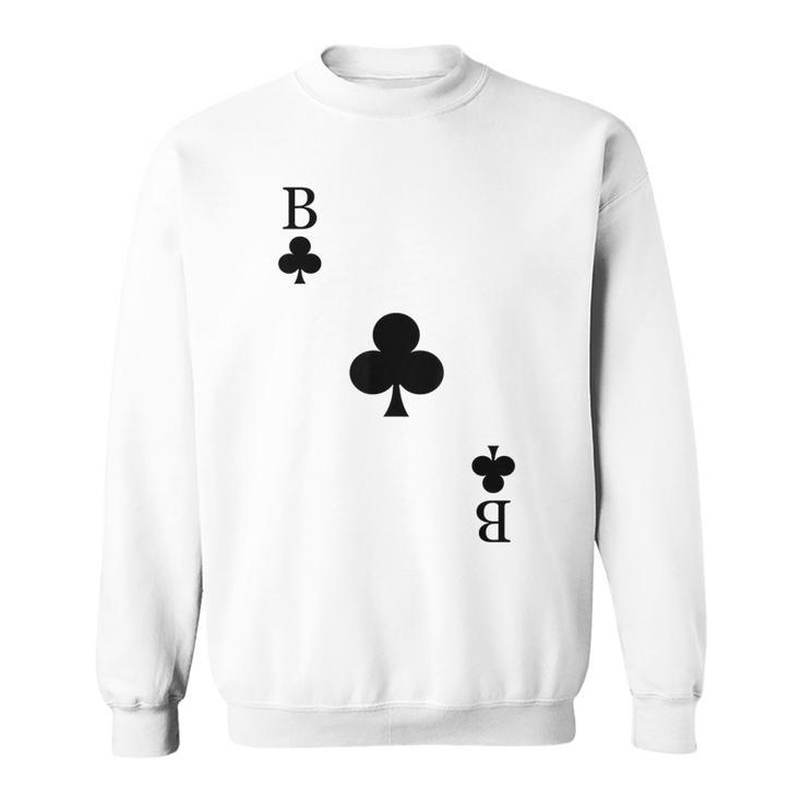 Playing Card Cross Bube Card Game Day Carnival Costume Sweatshirt