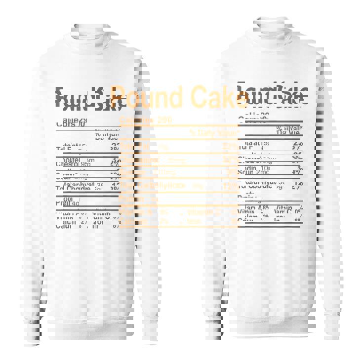 Pound Cake Nutrition Facts Thanksgiving Christmas Sweatshirt
