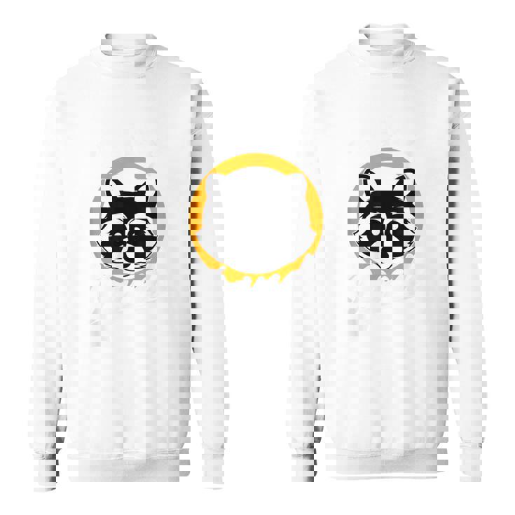 Raccoon Sweatshirt - Playful Trash Can Design for Animal Lovers