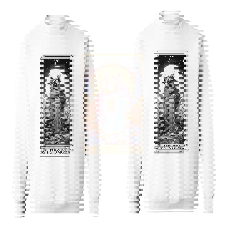 Raccoon Sweatshirt - Tarot The Lovers Theme | Cozy Sweater for Unisex