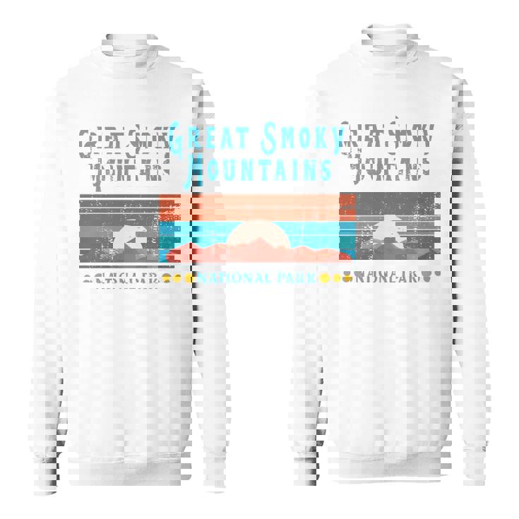Rétro Great Smoky Mountains Parc National Des Great Smoky Mountains Manche Longue Sweater e