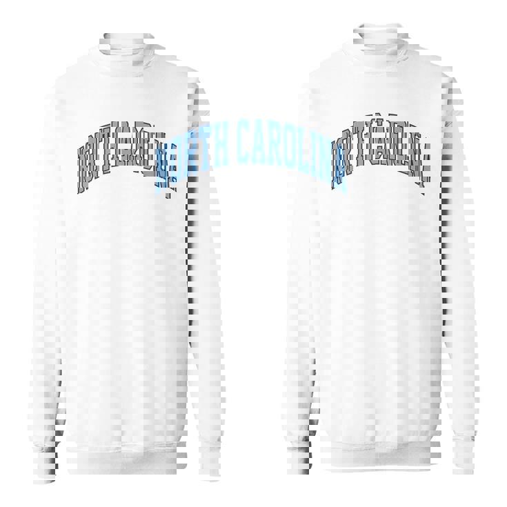 Retro North Carolina Souvenir Simple North Carolina Blue Sweatshirt