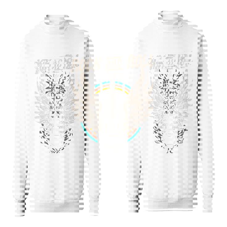 Rock And Roll Guitarraintage Rock Music Manga Larga Camisa de entrenamiento