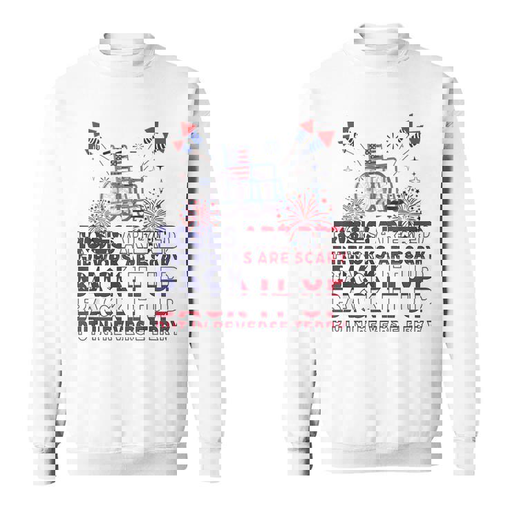 Roses Are Red Firework Are Scary Back It Up Terry July 4th Sweatshirt