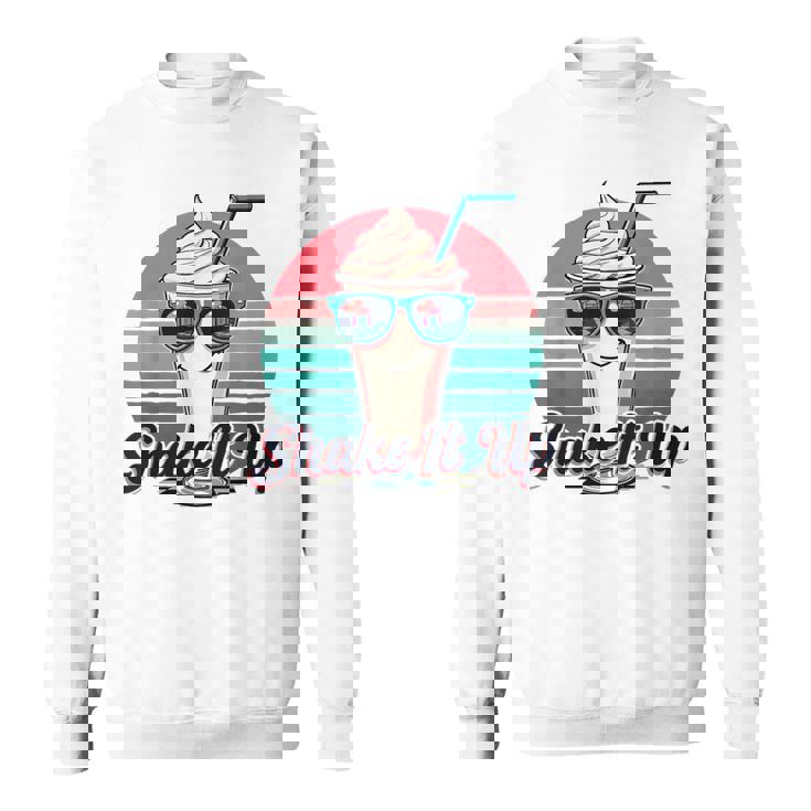 Shake It Up Milkshake Sunglasses Cool Retro Sweatshirt
