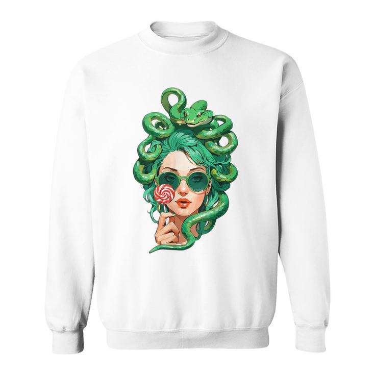 Sunglasses Green Snake Hair Hairstyle Medusa Sweatshirt