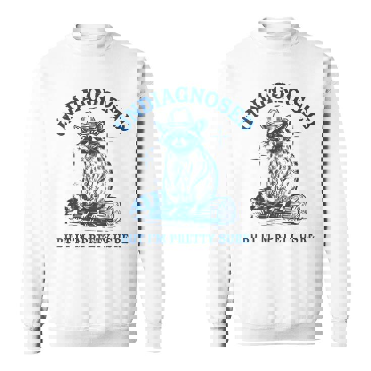 Undiagnosed But I'm Pretty Sure Cowboy Raccoon Meme Sweatshirt
