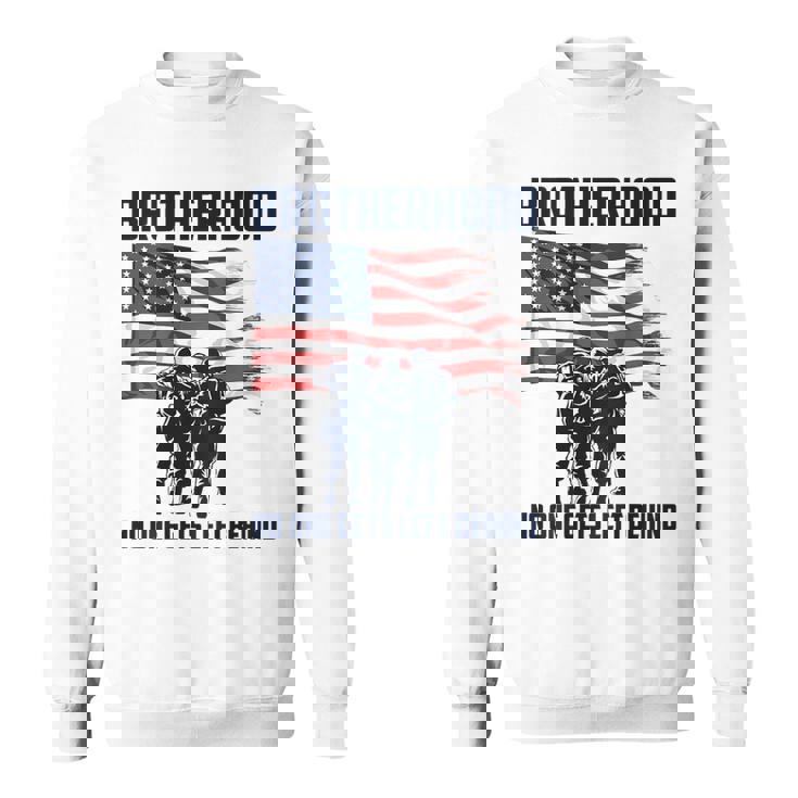 Veteran Brotherhood No One Left Behind Back Graphic Sweatshirt