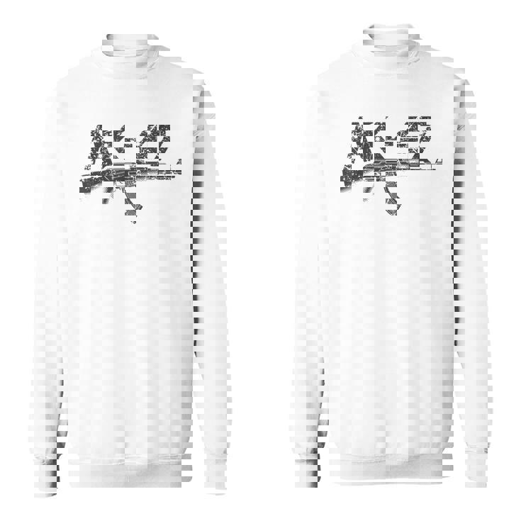 Vintage Ak-47 Rifle Envejecido Camisa de entrenamiento