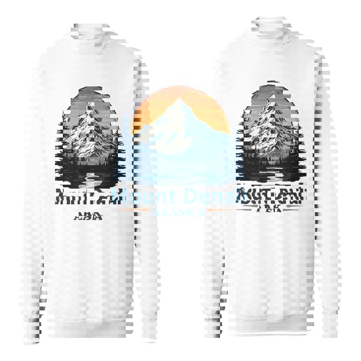 Vintage Mt Denali National Park Alaska Mountain Souvenir Sweatshirt