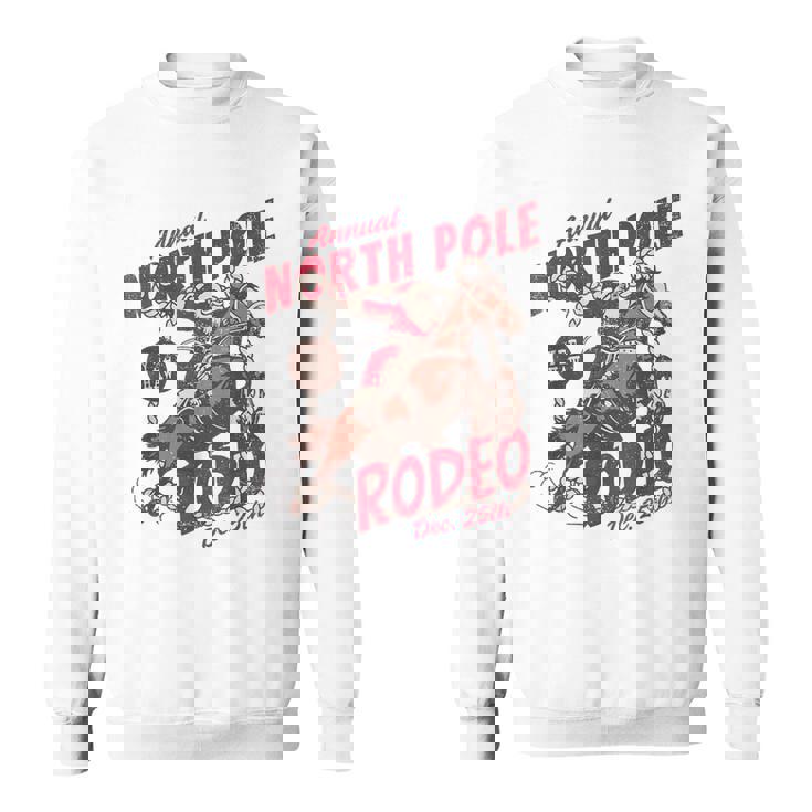 Vintage North Pole Rodeo Cowboy Santa Country Christmas Sweatshirt
