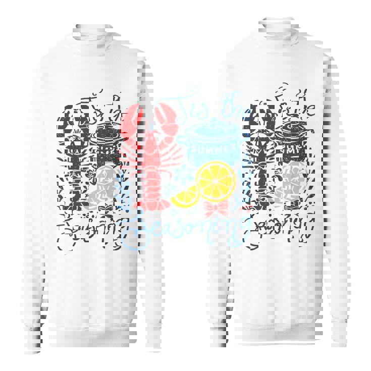 Vintage Tis The Season Summer Vibes Crawfish Season Sweatshirt
