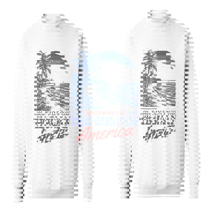 Welcome To America's Gulf Retro Vintage Beach Sweatshirt