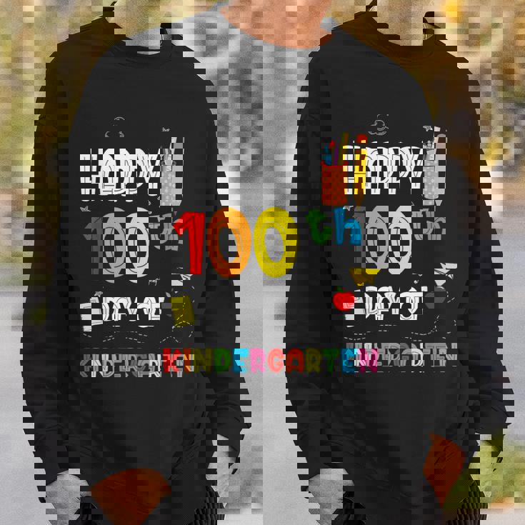 100 Days Of Kindergarten Happy 100Th Day Of School Teachers Sweatshirt Gifts for Him