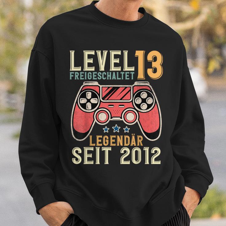 13Th Birthdayideo Gamer Level 13 Unlockedintage Sweatshirt Geschenke für Ihn