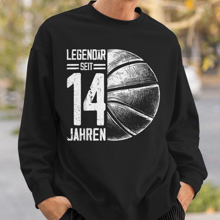 14Th Birthday Retro Basketball Player 14 Years Boy Boys Sweatshirt Geschenke für Ihn