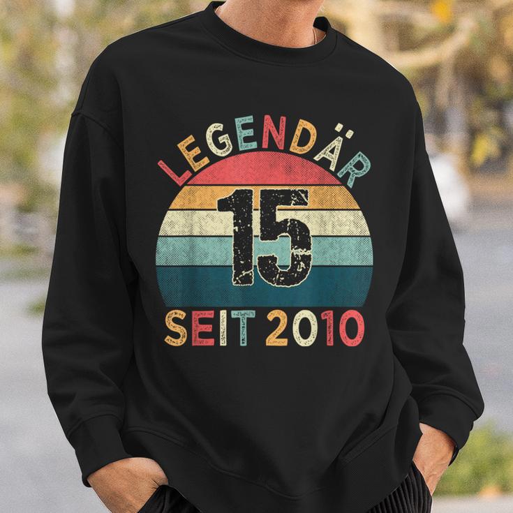 15Th Birthday Legendary Since 2010Intage 15 Years Old Sweatshirt Geschenke für Ihn