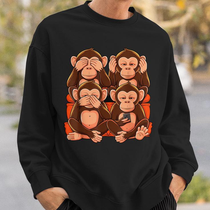 31 Monkey See Nothing Hear Say Smartphone Sweatshirt Geschenke für Ihn