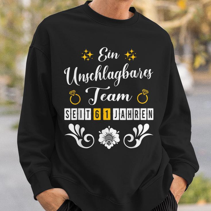 61 Jahre Ehe Ulmenhochzeit Hochzeitstag Ehemann Partnerlook Sweatshirt Geschenke für Ihn