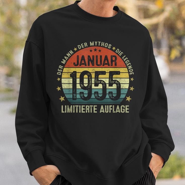 70Th Birthday January 1955 Man Myth Legend Sweatshirt Geschenke für Ihn