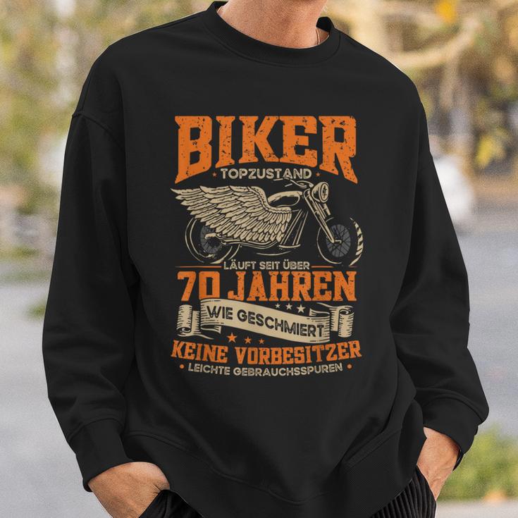 70Th Birthday Man Motorcycle Biker 70 Years Biker Sweatshirt Geschenke für Ihn