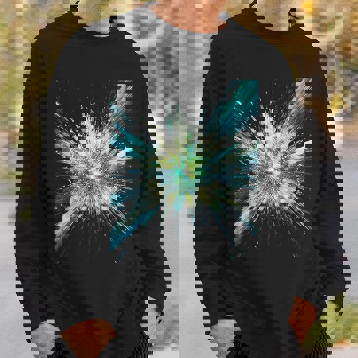 Abstract Space Explosion Art Vibrant Cosmic Burst Supernova Sweatshirt Gifts for Him