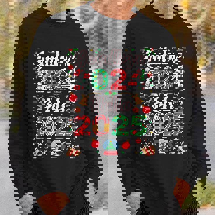 Adiós 2024 Hola 2025 Feliz Navidad Feliz Año Nuevo 2025 Camisa de entrenamiento Regalos para él