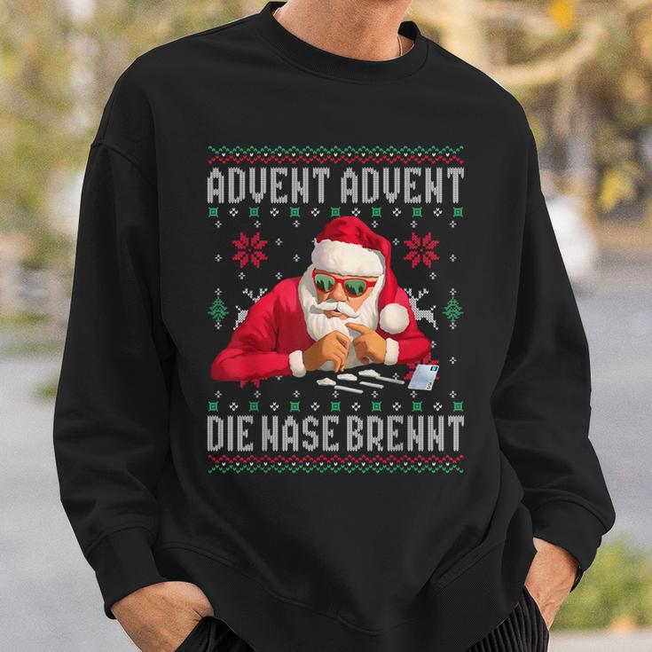 Advent Advent The Nose Burns X Xmas Christmas Santa Sweatshirt Geschenke für Ihn