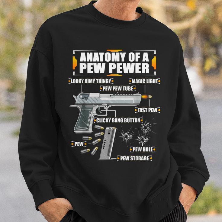 Anatomy Of A Pew Pewer Pistol 9 Mm Sports Shooting Sweatshirt Geschenke für Ihn