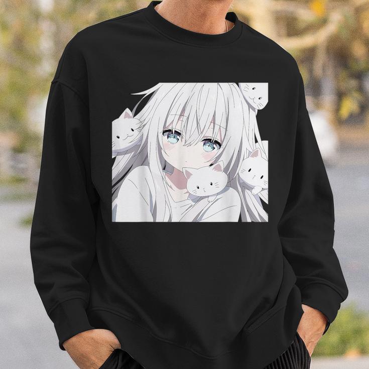 Anime And Cat Lovers For N Manga Kawaii Otaku Geek Sweatshirt Geschenke für Ihn