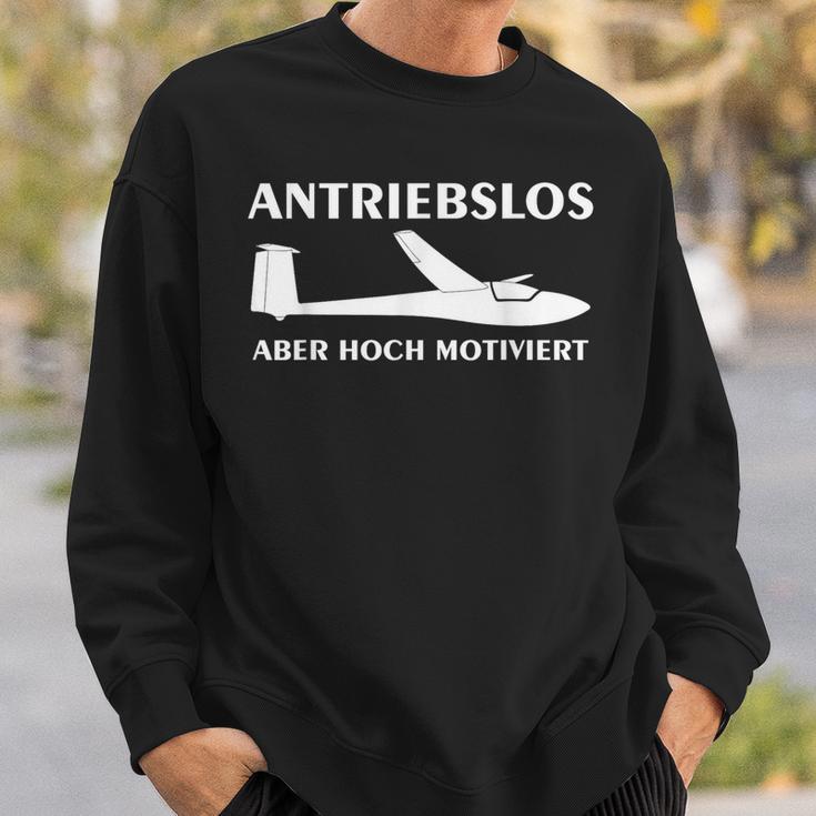 Antriebslos Lustig Segelflugzeug Segelflieger Sweatshirt Geschenke für Ihn