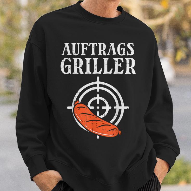 Auftrags Griller Wurst Grill Bbq Grill Master Sweatshirt Geschenke für Ihn