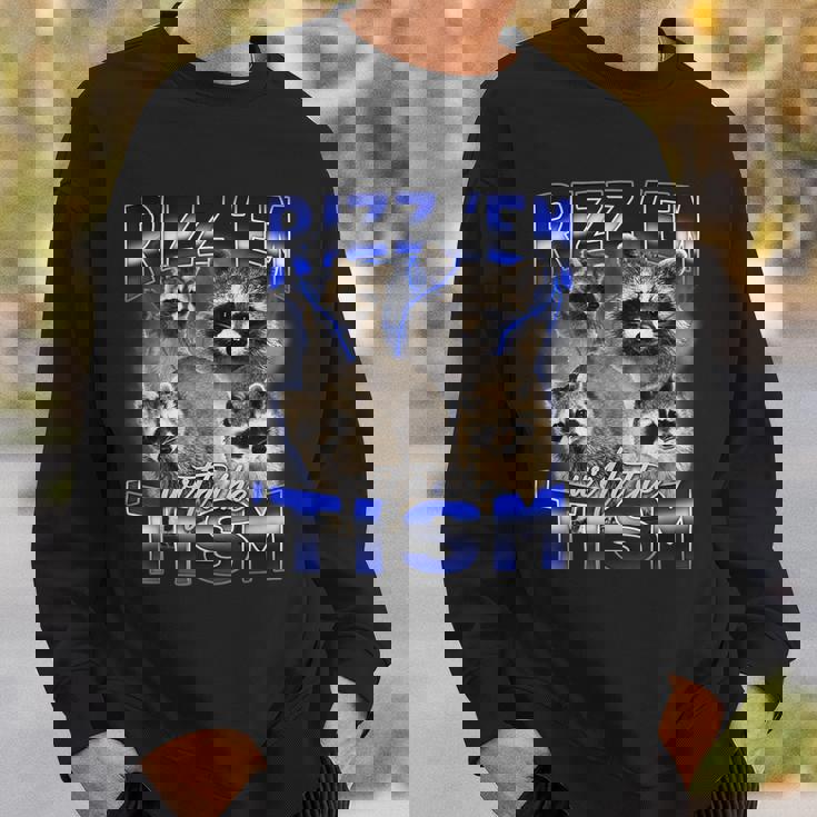Autistic Raccoon Rizz Sweatshirt - Fun Meme Fashion Gifts for Him