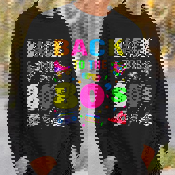 Back To 80'S 1980S Vintage Retro Eighties Costume Party Sweatshirt Gifts for Him
