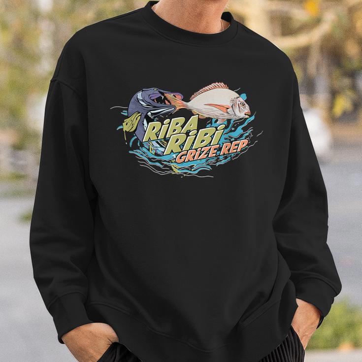 Balkan Jugo Jugoslawien Spruch Riba Ribi Grize Rep S Sweatshirt Geschenke für Ihn