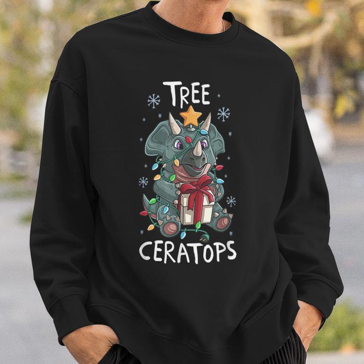 Baum Ceratops Nettes Triceratops-Dinosaurier-Weihnachten Sweatshirt Geschenke für Ihn