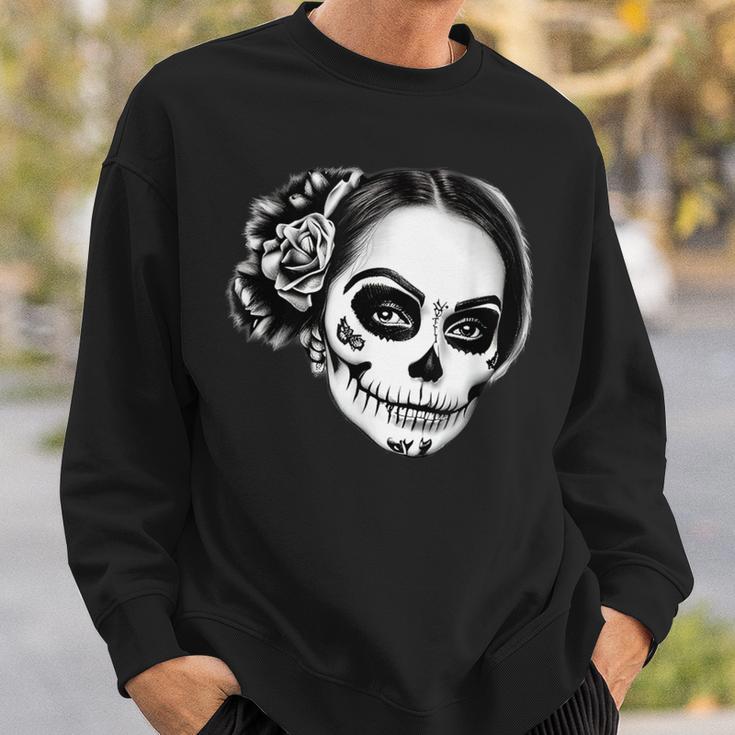 Beautiful La Catrina Santa Muerte Mexican Sweatshirt Geschenke für Ihn