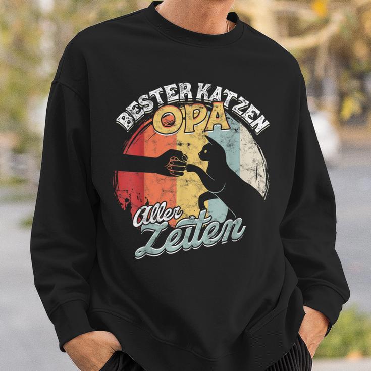 Best Cats Grandpa All Times Pet Cat Kitten S Sweatshirt Geschenke für Ihn