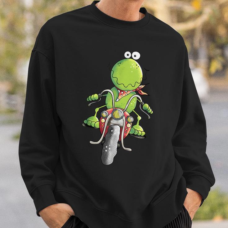 Biker Frog I Motorcyclist Fun Motorcycle Sweatshirt Geschenke für Ihn