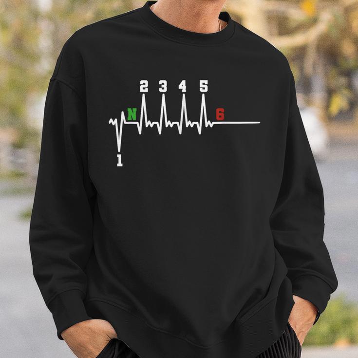 Biker Saying Motorcycle 1N23456 Ecg Heartbeat Motorcycle Biker Sweatshirt Geschenke für Ihn