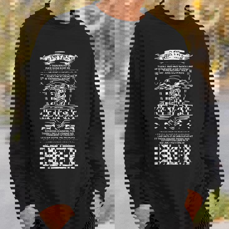 Biker's Prayer Motorcycle Men For Biker Biking Motorcycling Sweatshirt Gifts for Him