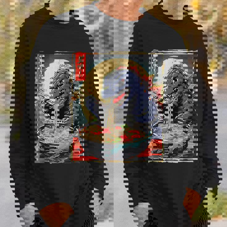 Birthday Kaiju Eating Ramen Japanese Monster Lover Sweatshirt Gifts for Him