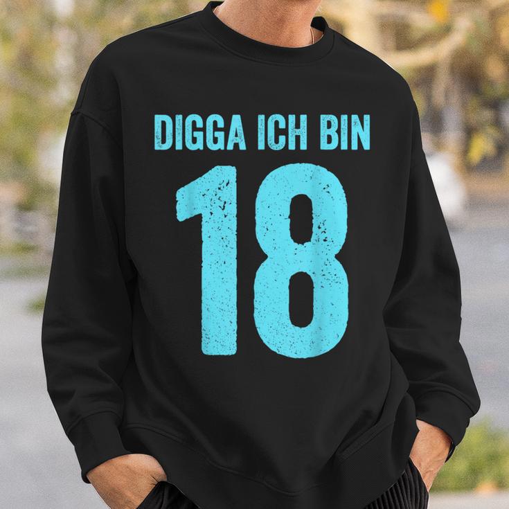 Blue Digga Ich Bin 18 Jahre Junge 18Th Birthday Sweatshirt Geschenke für Ihn