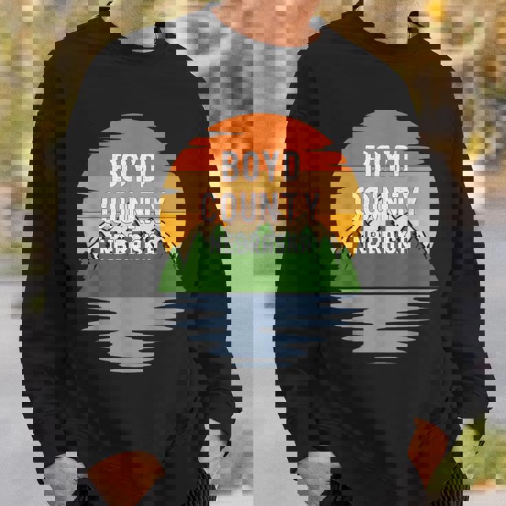 From Boyd County Nebraska Vintage Sunset Sweatshirt Gifts for Him