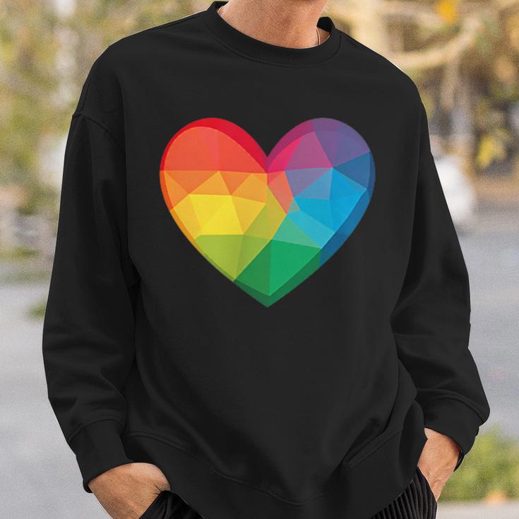 Buntes Herz Regenbogen Sweatshirt Geschenke für Ihn