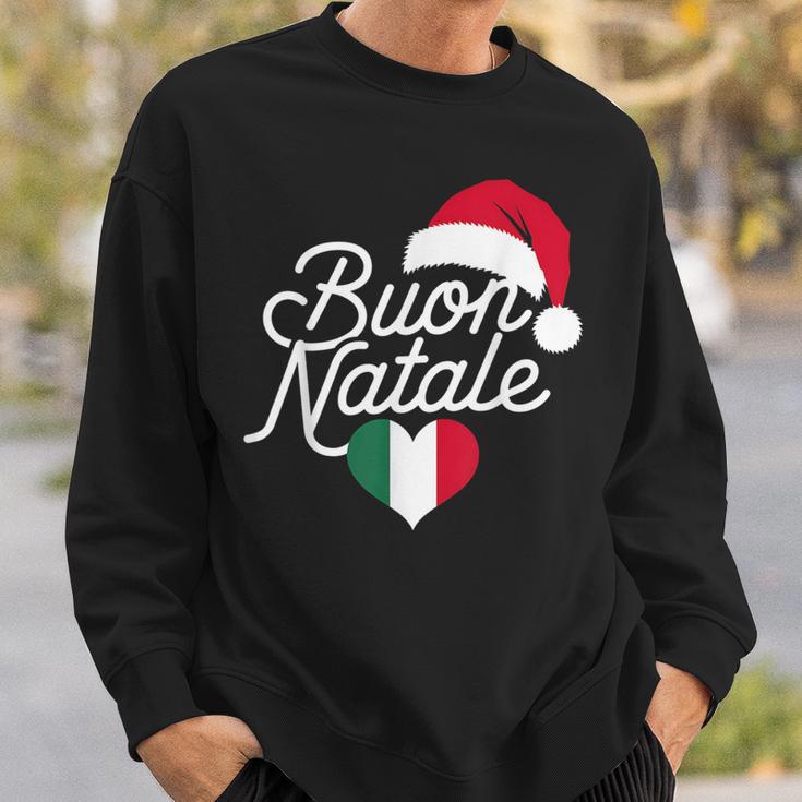 Buon Natale Italian Christmas Christmas Italy Flag Heart Sweatshirt Geschenke für Ihn