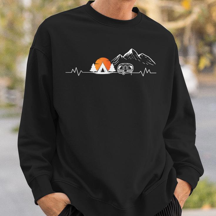 Camping Heartbeat Motorhome Accessories Sayings Sweatshirt Geschenke für Ihn